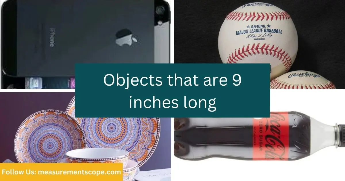 objects equal to 9 inches long