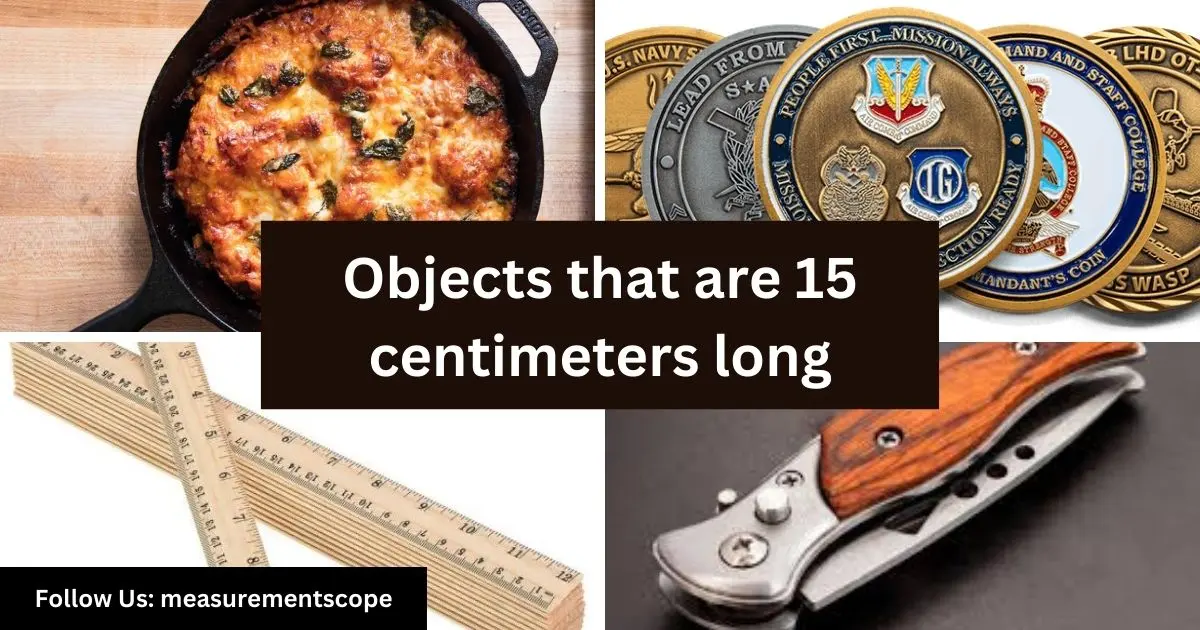 objects equal to 15 centimeters long