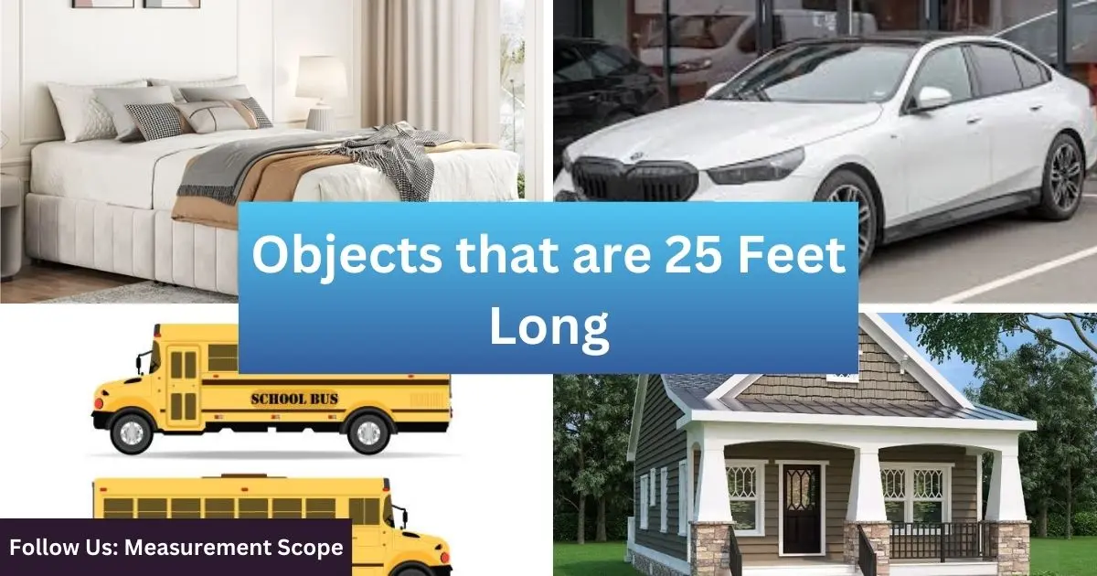 objects equal to 25 feet long